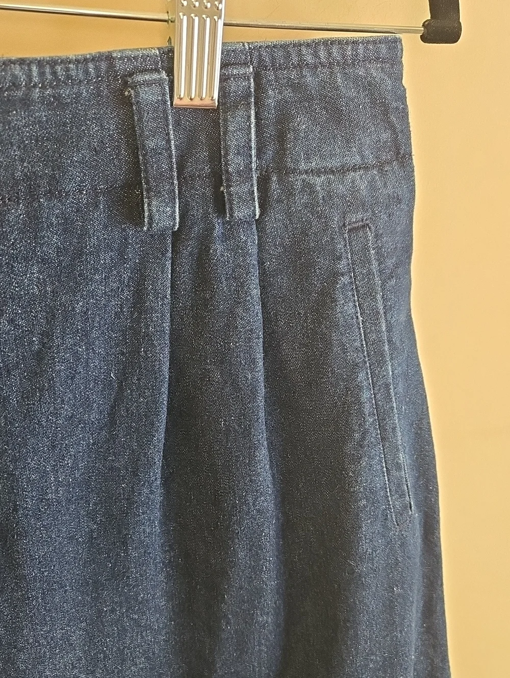 Liz Claiborne Vintage Dark Indigo Denim Jorts Pleated High Rise 90s Mom Shorts